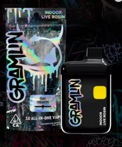 Gramlin indoor live rosin Cake Crashers 1g all in one vape