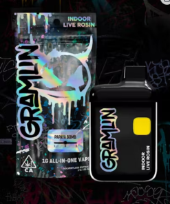 Gramlin indoor live rosin Papaya Bomb 1g all in one vape