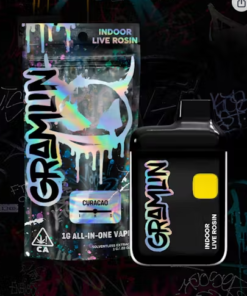 Gramlin indoor live rosin Curaçao 1g all in one vape