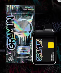 Gramlin indoor live rosin Black Dynamite 1g all in one vape