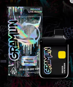 Gramlin indoor live rosin Pure Kush 1g all in one vape