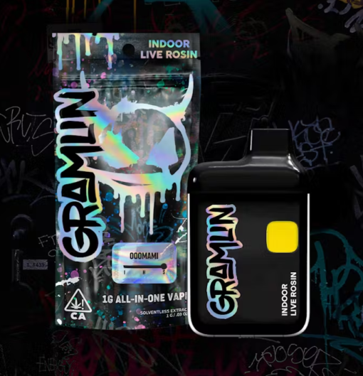 Gramlin Disposable Ooomami Indoor Live Rosin AIO 1g Vape