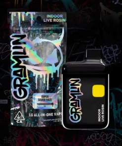 Gramlin Disposable Super Silver Haze Indoor Live Rosin AIO 1g Vape