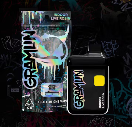 Gramlin Disposable LAnimal Sherb Indoor Live Rosin AIO 1g Vape